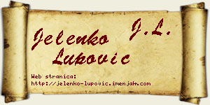 Jelenko Lupović vizit kartica